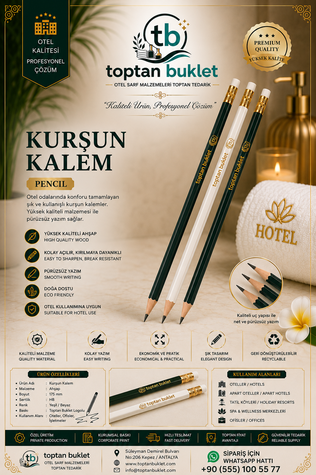 Toptan Buklet Kurşun Kalem