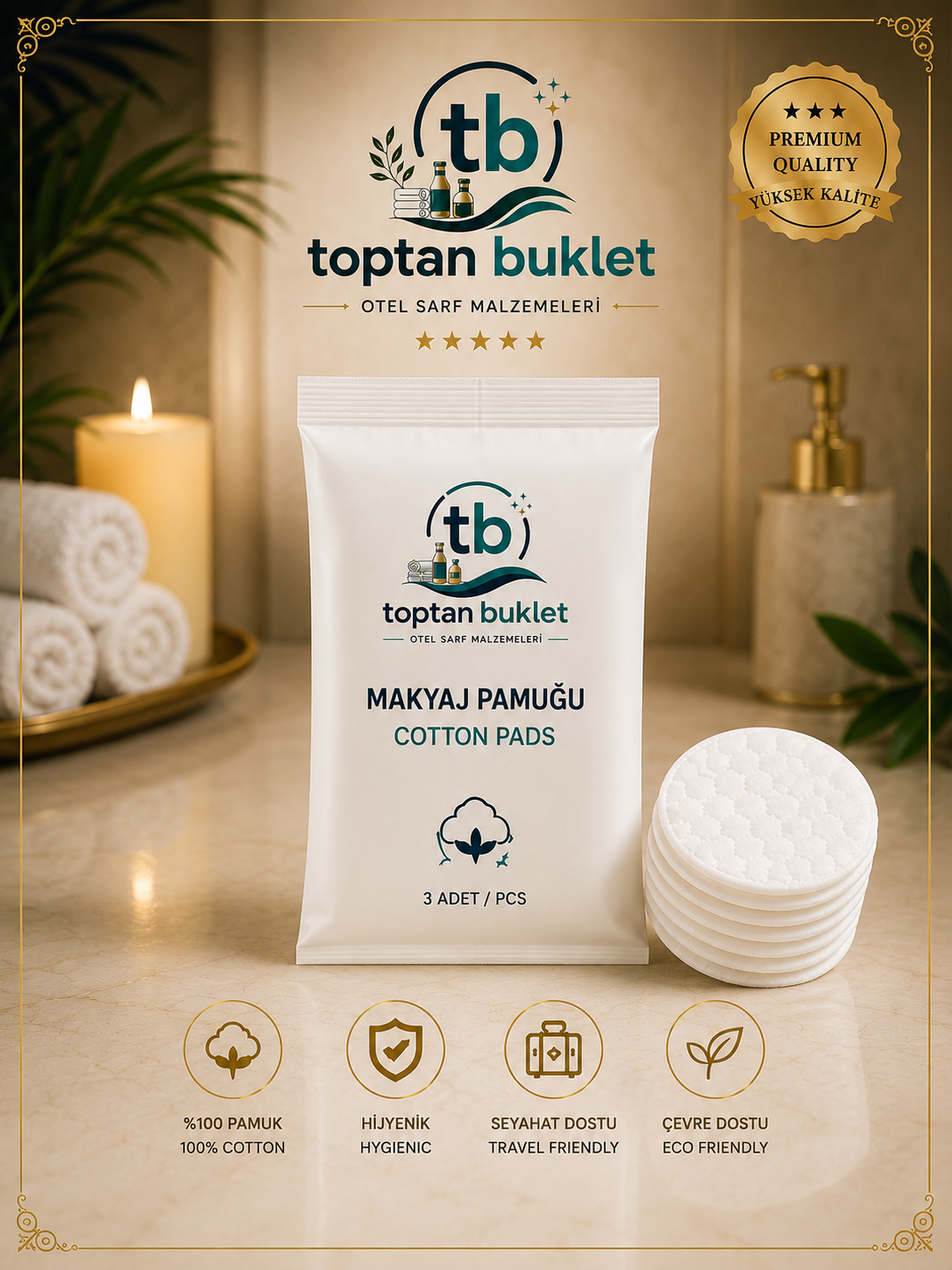 Toptan Buklet Makyaj Pamuğu