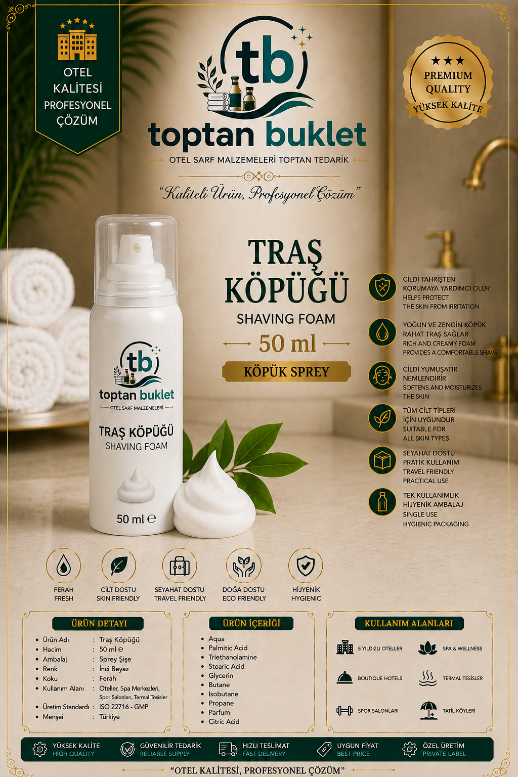Toptan Buklet Tıraş Köpüğü