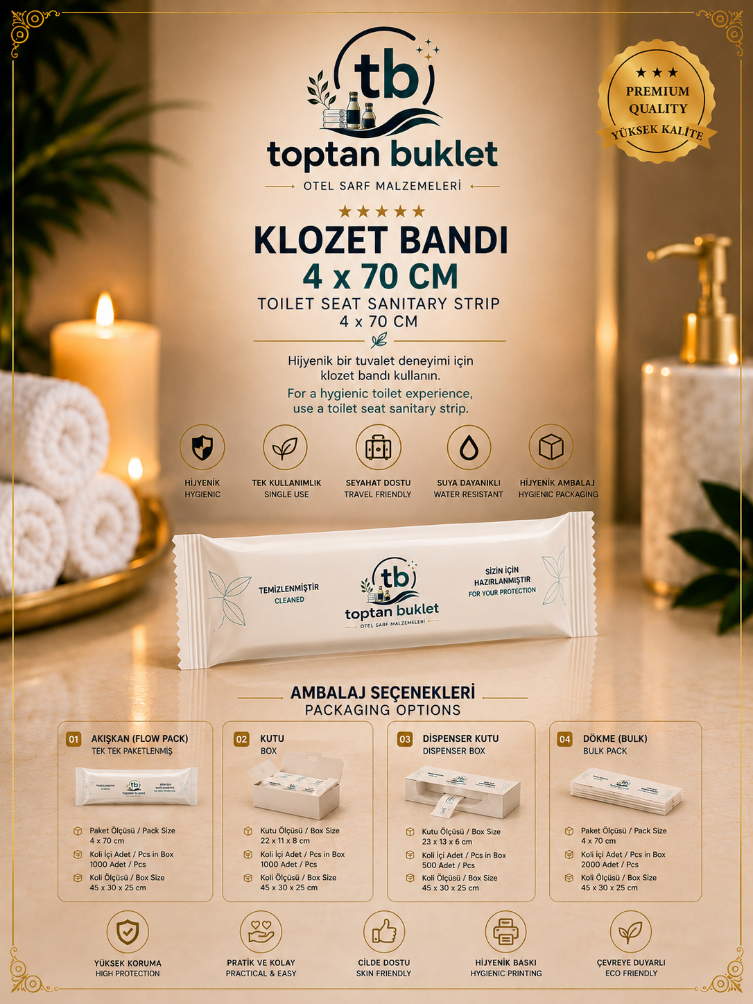 Toptan Buklet Klozet Bandı