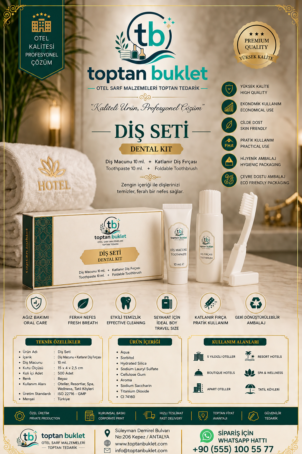 Toptan Buklet Diş Seti